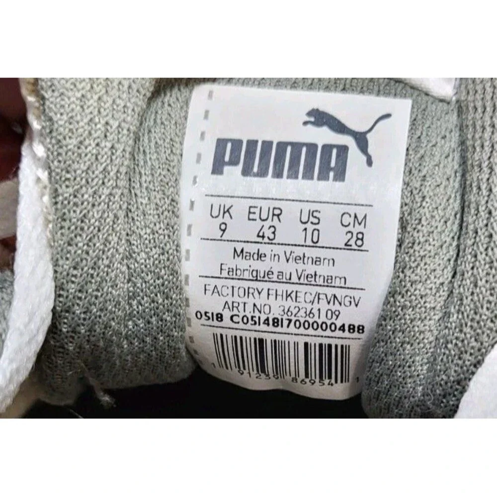 Puma white mesh